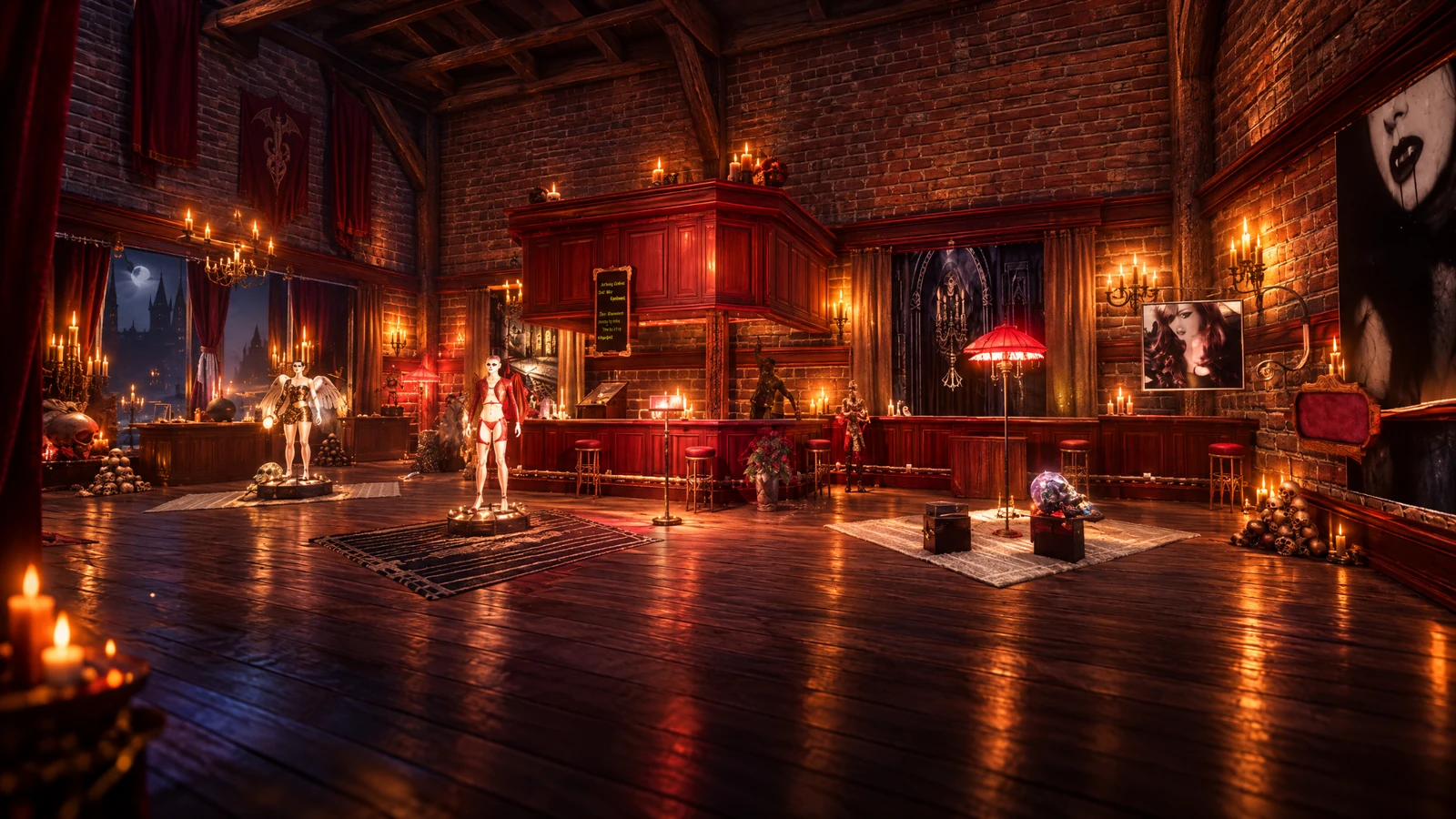 Cinematic illustration of Vampire’s Tomb in ROCKtropia